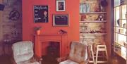 Seating and decor at Raven's Nest in Whitehaven, Cumbria