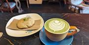 Hot drink and cake at Raven's Nest in Whitehaven, Cumbria
