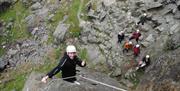 Rock Climbing with More Than Mountains in Langdale near Ambleside, Lake District