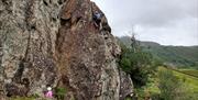 Rock Climbing with More Than Mountains in Langdale near Ambleside, Lake District