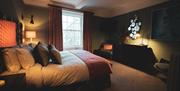 Double bedroom at Plato's in Kirkby Lonsdale, Cumbria