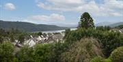 Views over Bowness and Windermere from The Ro Hotel in Bowness-on-Windermere, Lake District
