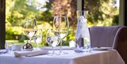 Dining table at Rothay Garden Restaurant by Harbour Hotels in Grasmere, Lake District