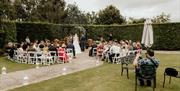 Wedding Ceremony at Roundthorn Country House in Penrith, Cumbria