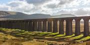 Viaduct on The Settle - Carlisle Railway line in Cumbria, UK