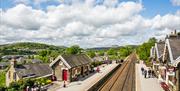 Settle Station on The Settle - Carlisle Railway line in Cumbria, UK