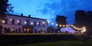 Exterior at Night of Shaw End Mansion near Kendal, Cumbria