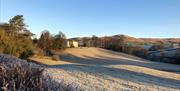 Grounds in Wintertime of Shaw End Mansion near Kendal, Cumbria