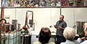 Andy Leading a Tour at Shed One Distillery in Ulverston, Cumbria