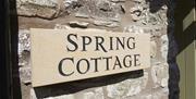 Signage at Spring Cottage at Helm Mount Lodge & Cottages in Barrows Green, Cumbria