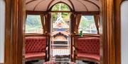 Restored Interior Seating at Steam Yacht Gondola on Coniston Water, Lake District
