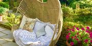 Garden Swing Chair at Storrs Gate House in Bowness-on-Windermere, Lake District