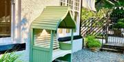 Garden Seat at Storrs Gate House in Bowness-on-Windermere, Lake District