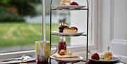Afternoon Tea at The Lake Edge Restaurant, Storrs Hall Hotel in Bowness-on-Windermere, Lake District
