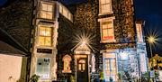 Exterior of Sunnyside Guest House at Night, in Keswick, Lake District
