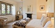 Double bedroom at Swarthmoor Hall, near Ulverston.