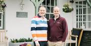 Owners James and Tony at Three Shires Inn in Little Langdale, Lake District