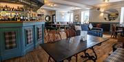 Bar seating area at The Kings Arms, Temple Sowerby