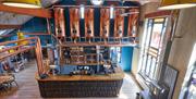 View of the Bar and Seating Area from above at Ambleside Tap Yard in Ambleside, Lake District