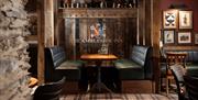 Booth seating at The Ambleside Inn in Ambleside, Lake District