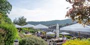 Outdoor seating at The Angel Inn in Bowness-on-Windermere, Lake District