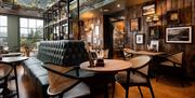 Dining room seating at The Angel Inn in Bowness-on-Windermere, Lake District