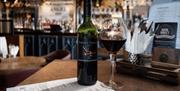Red wine at The Angel Inn in Bowness-on-Windermere, Lake District