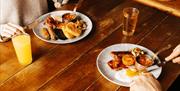 Full English breakfast at The Angel Inn in Bowness-on-Windermere, Lake District