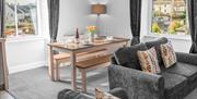 Dining and living space at The Apartments Coniston in the Lake District, Cumbria