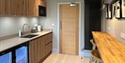 Breakout room and kitchenette at The Hub at The Heaning Estate in Windermere, Lake District