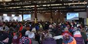 Crowd Watching a Presentation in a Function Space in The Pencil Factory in Keswick, Lake District