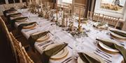 Wedding table decor at The Ro Hotel in Bowness-on-Windermere, Lake District