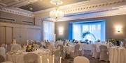 Wedding table decor at The Ro Hotel in Bowness-on-Windermere, Lake District