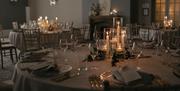 Wedding table decor at The Ro Hotel in Bowness-on-Windermere, Lake District