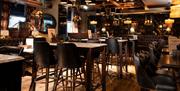 Bar and seating at The Temperance Inn in Ambleside, Lake District