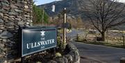 Exterior signage at The Ullswater Inn in Glenridding, Lake District