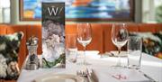 Table Setting at The W Restaurant at Low Wood Bay Resort & Spa in Windermere, Lake District