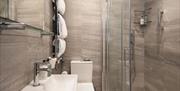 Ensuite bathroom at The Wateredge Inn in Ambleside, Lake District