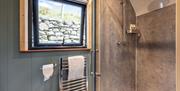 Shower in a Pod at The Yan Glamping in Grasmere, Lake District
