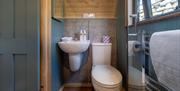 Toilet and Sink in a Pod at The Yan Glamping in Grasmere, Lake District