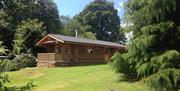 Log Cabin Exterior at Thornthwaite Farm in Broughton-in-Furness, Lake District