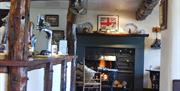 Bar and Fireplace at Tower Bank Arms in Near Sawrey, Lake District