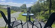 Outdoor Seating at Troutbeck Camping Pods in Troutbeck, Lake District
