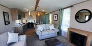 Lounge and Kitchen Areas in Static Caravans at Ullswater Holiday Park in the Lake District, Cumbria