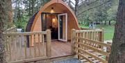 Glamping Cabin Exterior at Ullswater Holiday Park in the Lake District, Cumbria