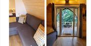 Living Area and Entry to The Honeybee Pod at Ullswater Holiday Park in the Lake District, Cumbria