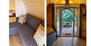 Living Area and Entry to The Honeybee Pod at Ullswater Holiday Park in the Lake District, Cumbria