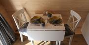 Dining Area in The Honeybee Pod at Ullswater Holiday Park in the Lake District, Cumbria