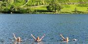 Visitors Swimming during the Massage Course Retreat with Lake District School of Massage