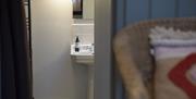 Bathroom at The Shepherd's Hut at Victorian House Hotel in Grasmere, Lake District